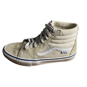 Vans Men's Pro Skate SK8 Hi Off-White/Beige Classic Canvas Shoes